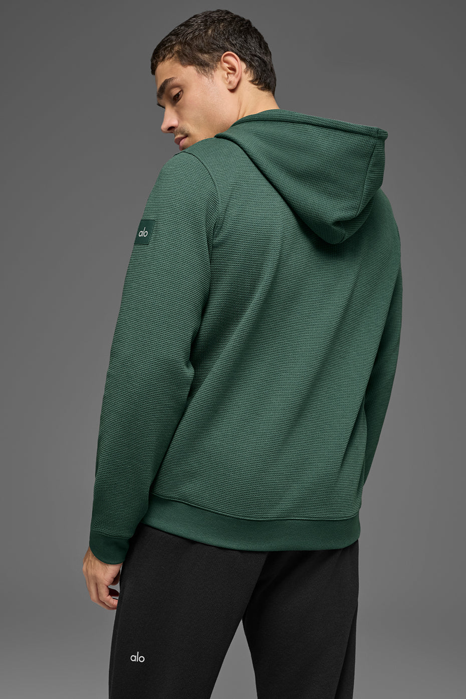 Waffle Lounge Hoodie - Clover Green--1