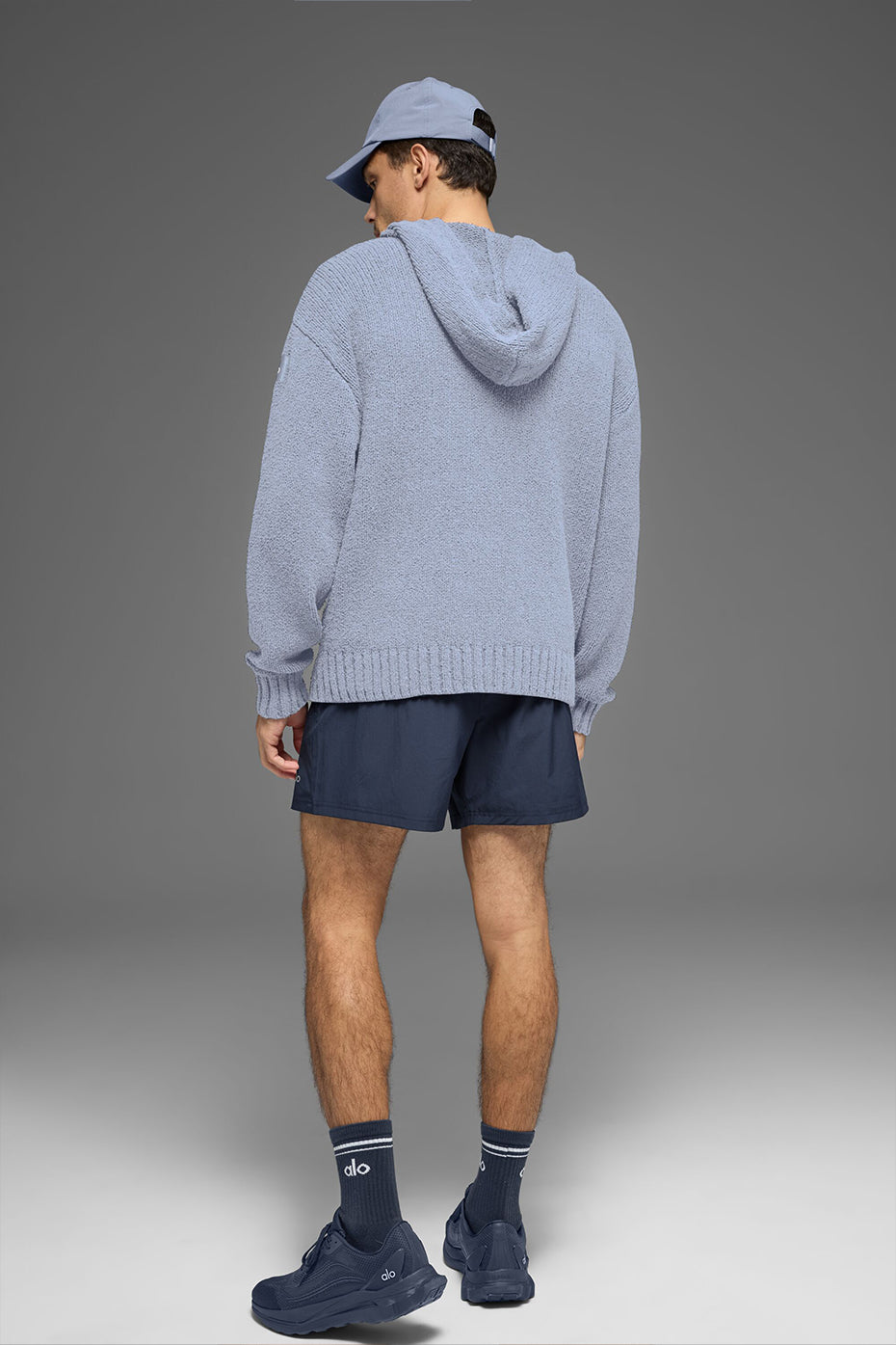 Textured Knit Hoodie - Winter Frost--2