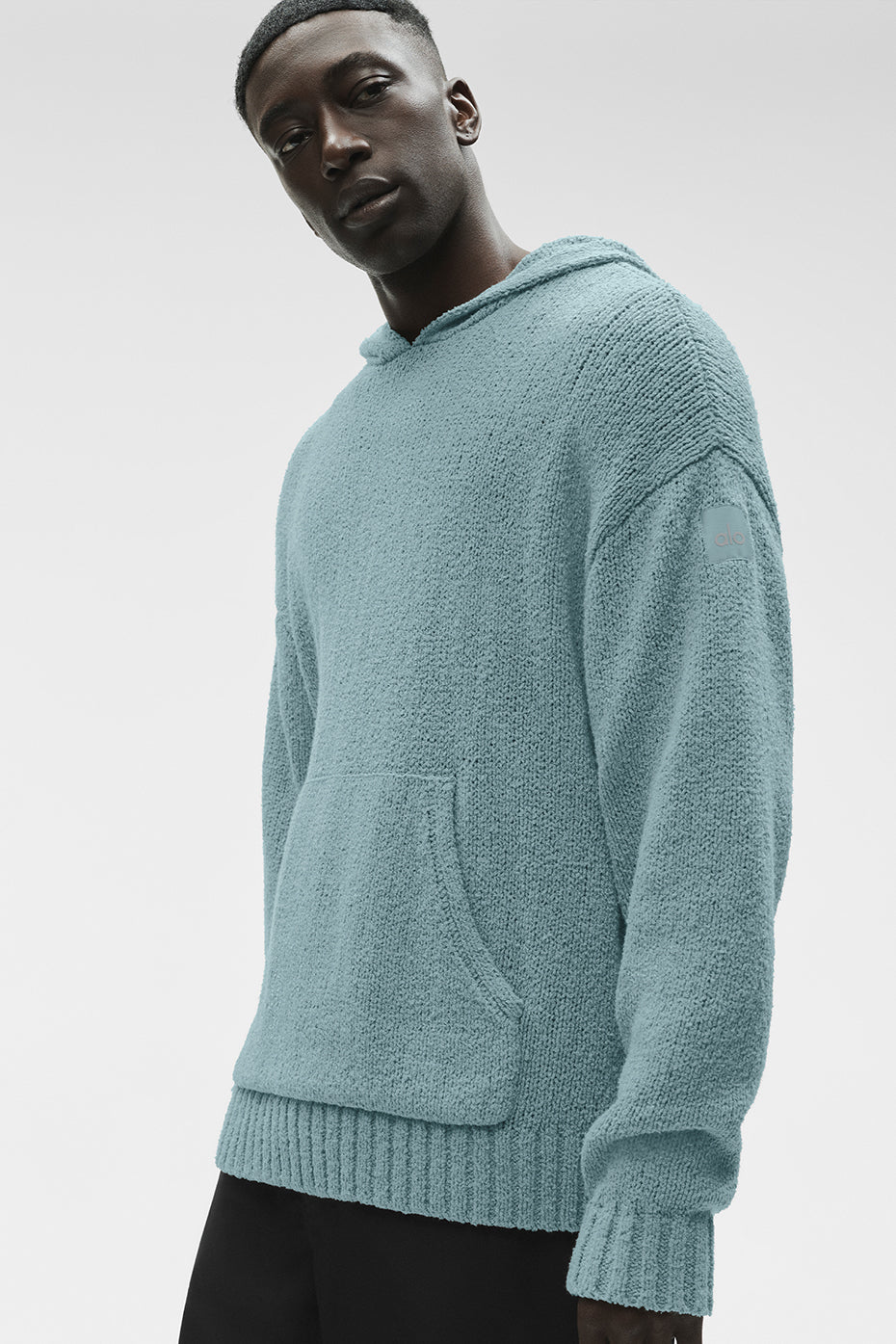 Textured Knit Hoodie - Desert Sage--4