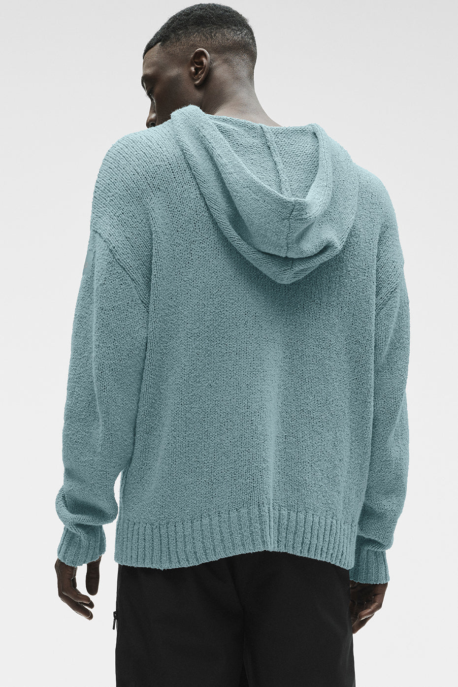 Textured Knit Hoodie - Desert Sage--3