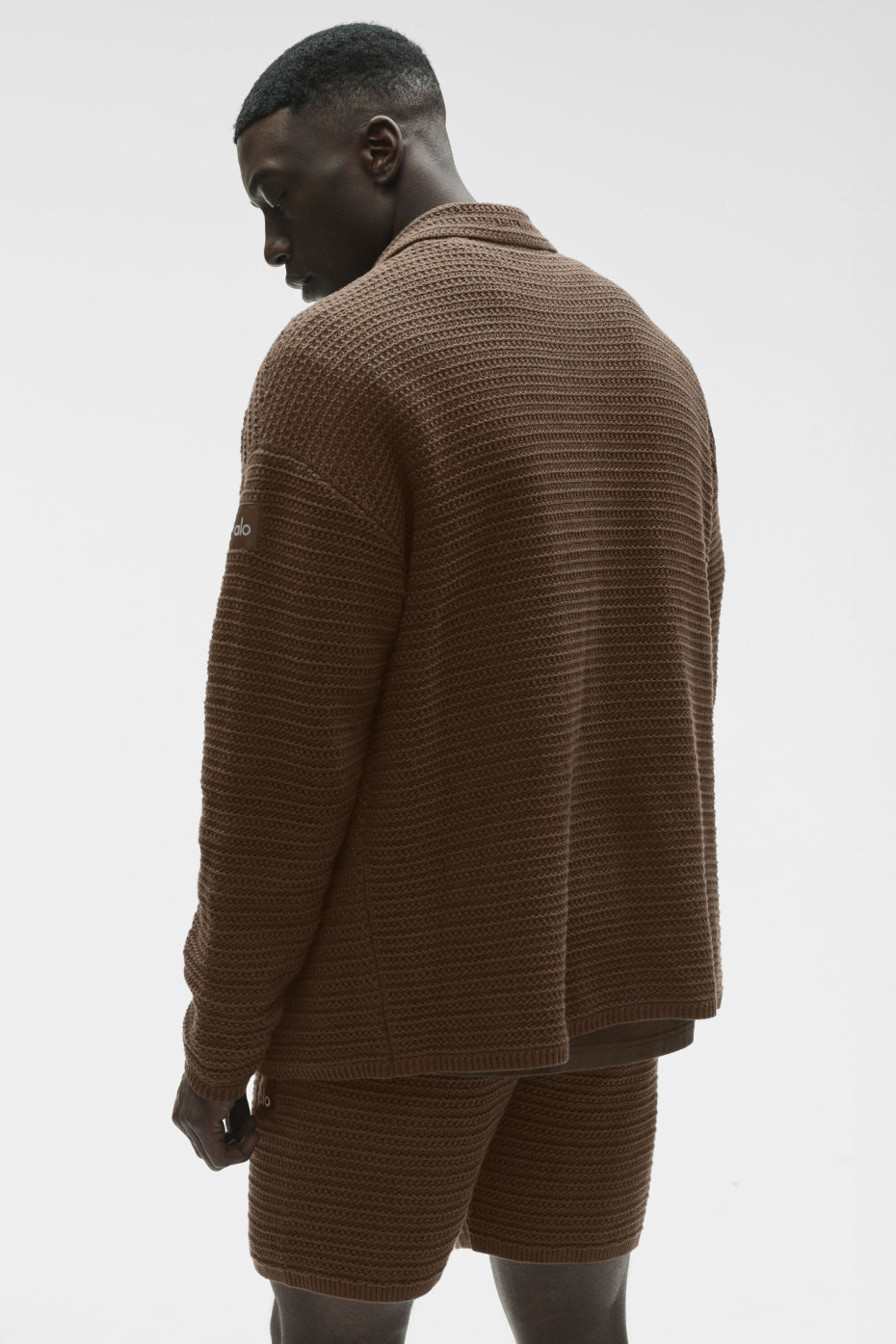 Shift Knit Button Up Long Sleeve - Espresso--3