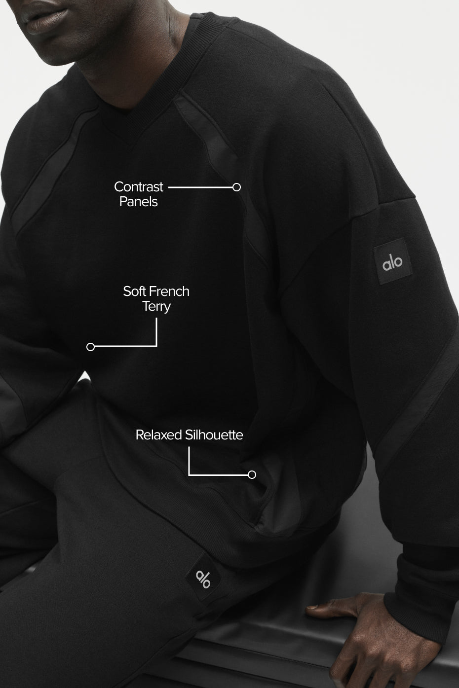 Field Crew Neck Sweatshirt - Black--1