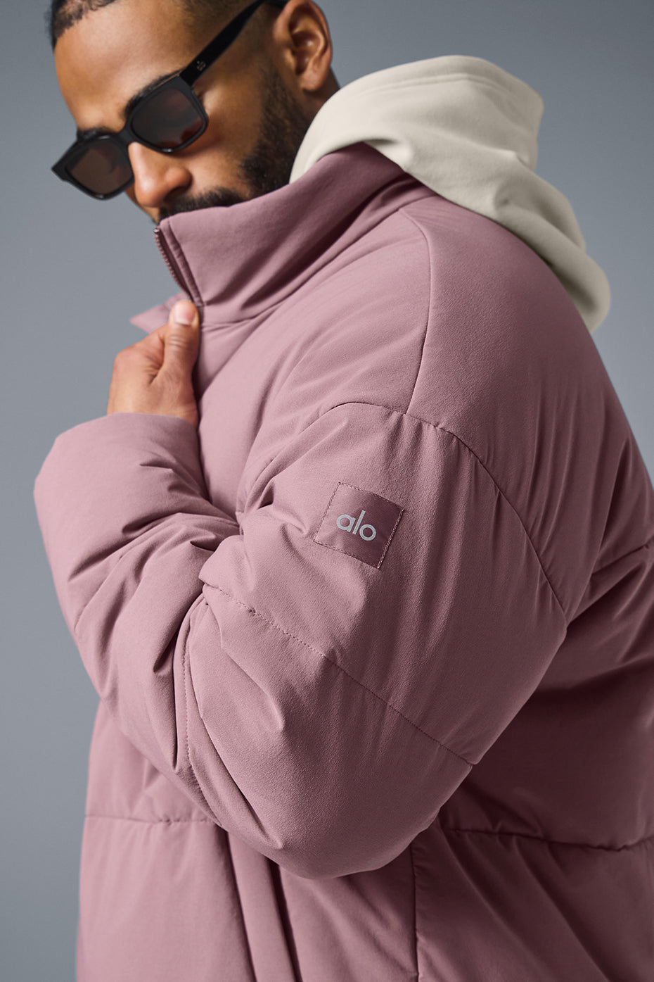 Stretch Woven Street Puffer - Woodrose--4