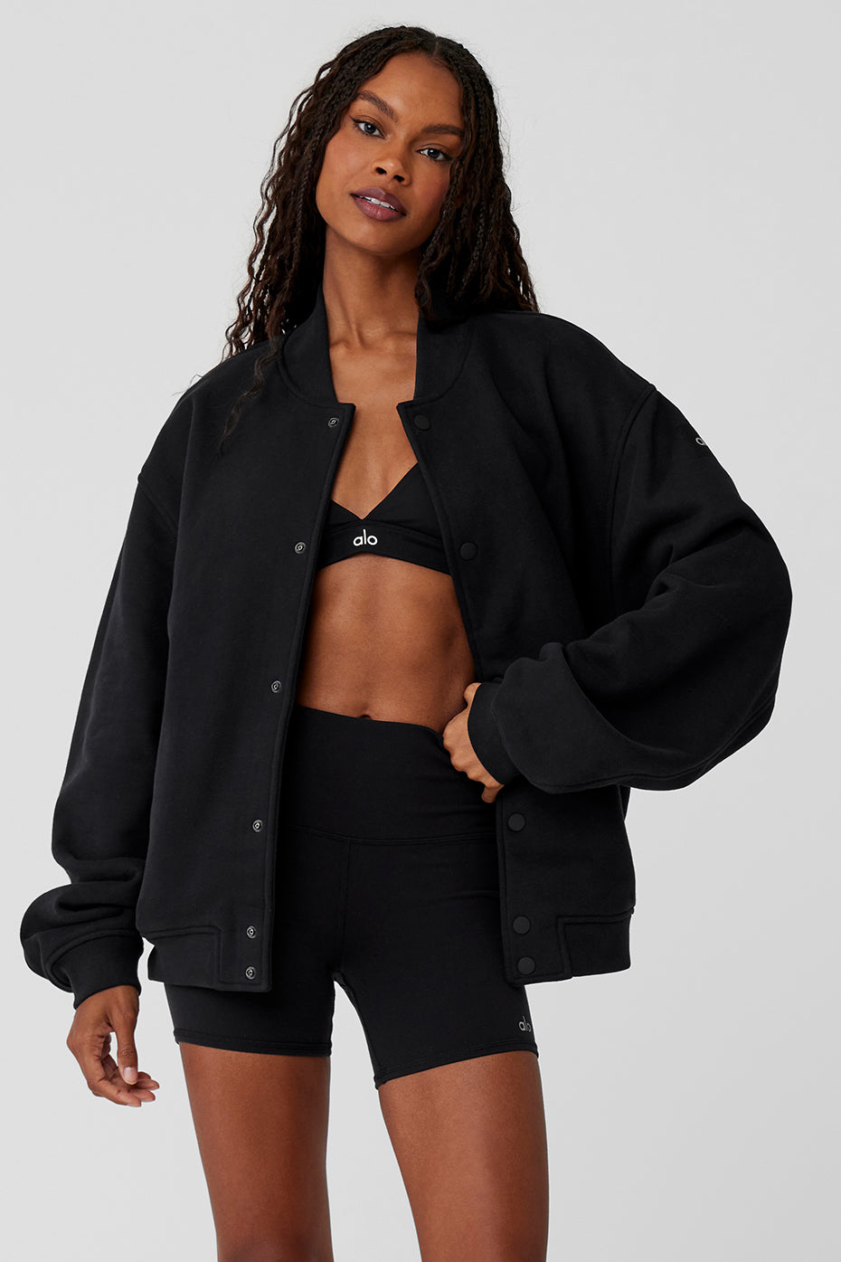Renown Varsity Jacket - Black--0