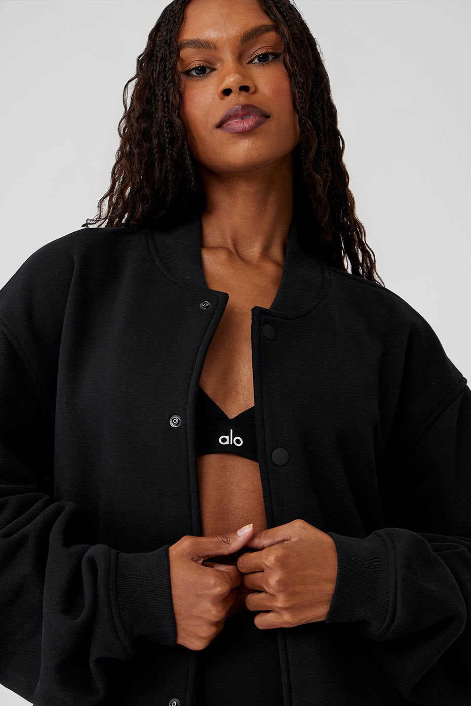 Renown Varsity Jacket - Black--3