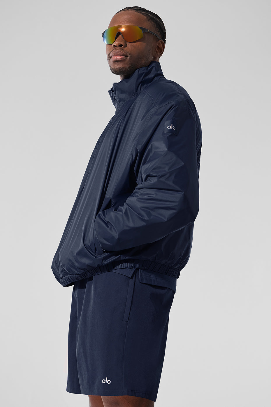 Latitude Light Weight 1/2 Zip Pullover Jacket - Navy--2