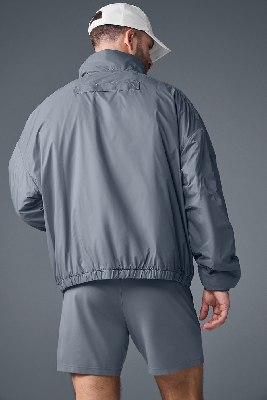 Latitude Light Weight 1/2 Zip Pullover Jacket - Steel Grey--1