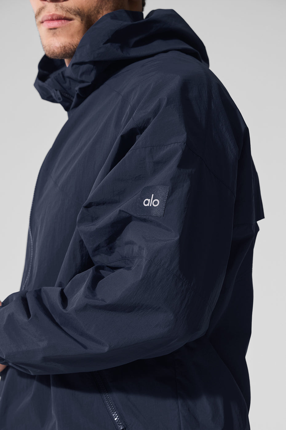 Vantage Nylon Ripstop Track Jacket - Navy--2