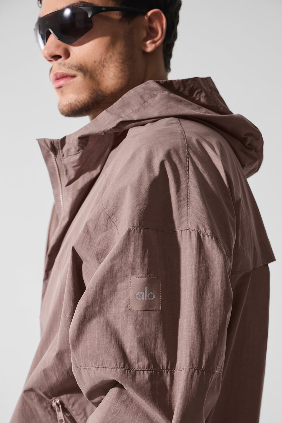 Vantage Nylon Ripstop Track Jacket - Mushroom--2
