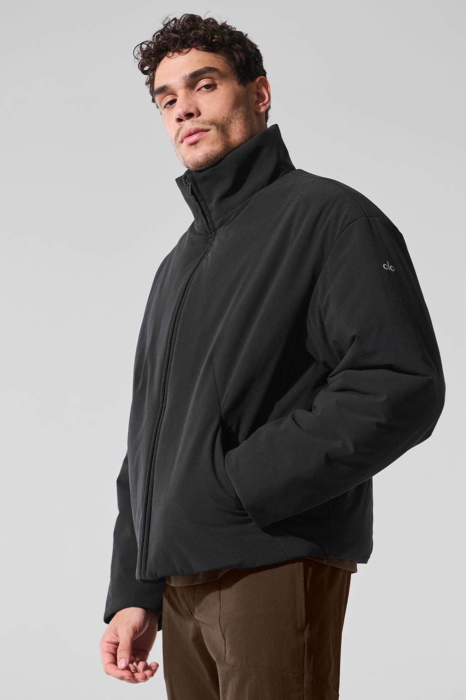 Stretch Woven Notable Jacket - Black--2