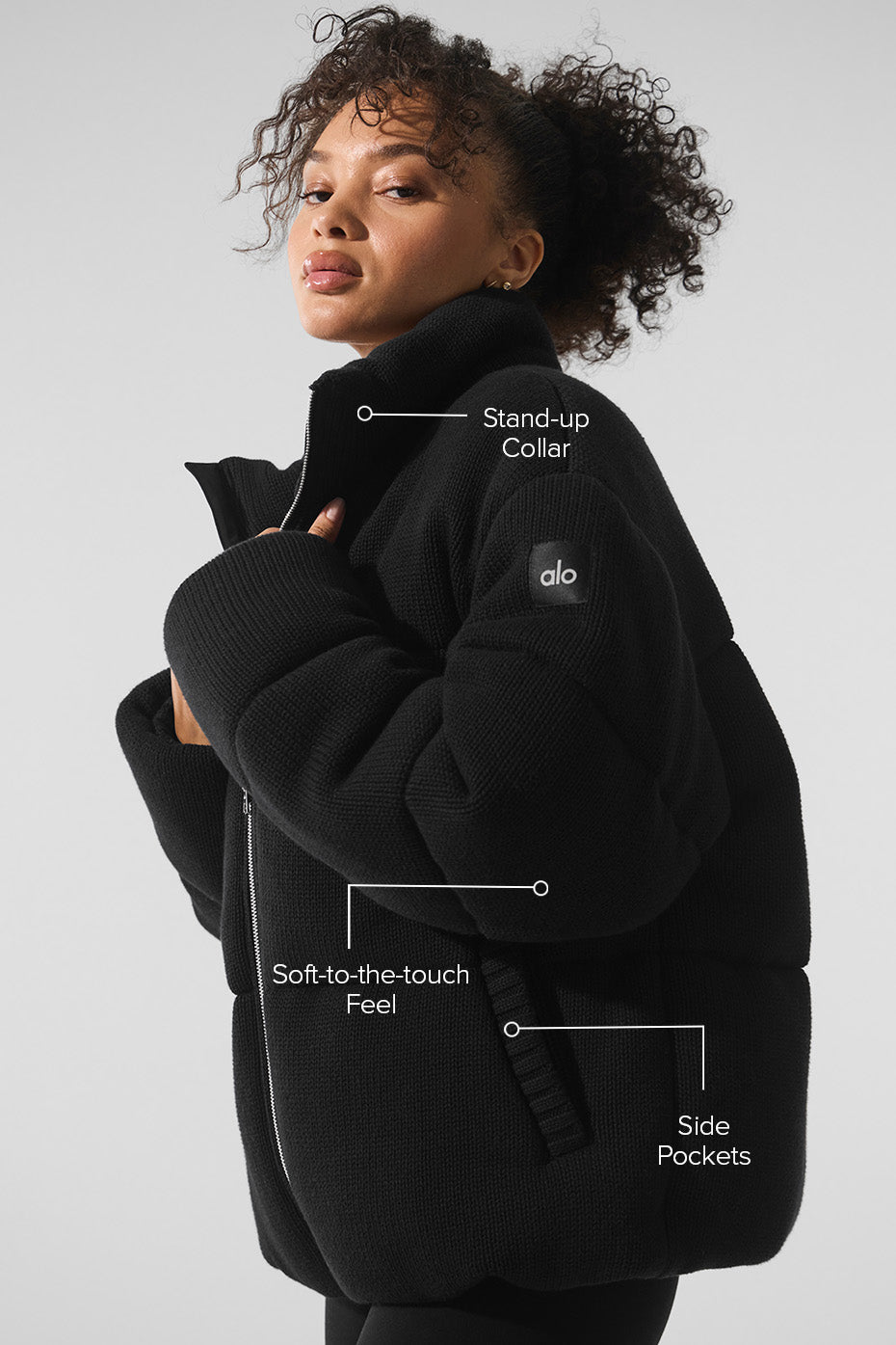 Stage Sweater Puffer - Black--1