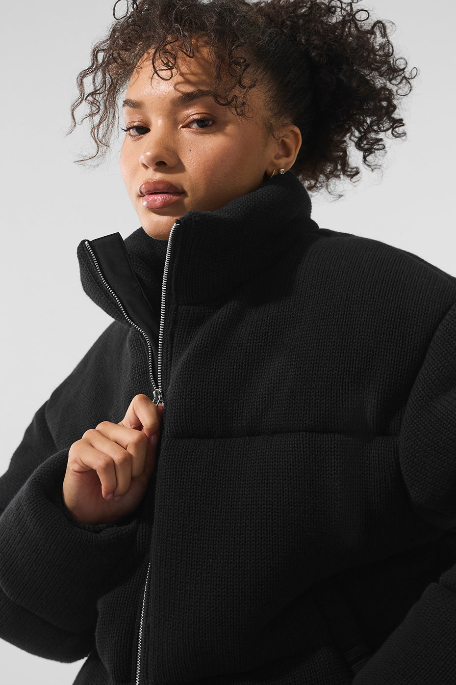 Stage Sweater Puffer - Black--4