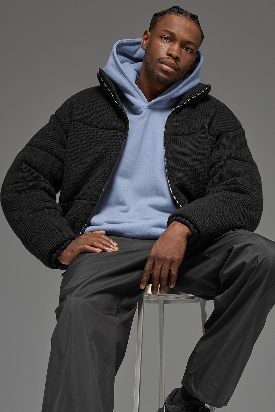 Stage Sweater Puffer - Black--3