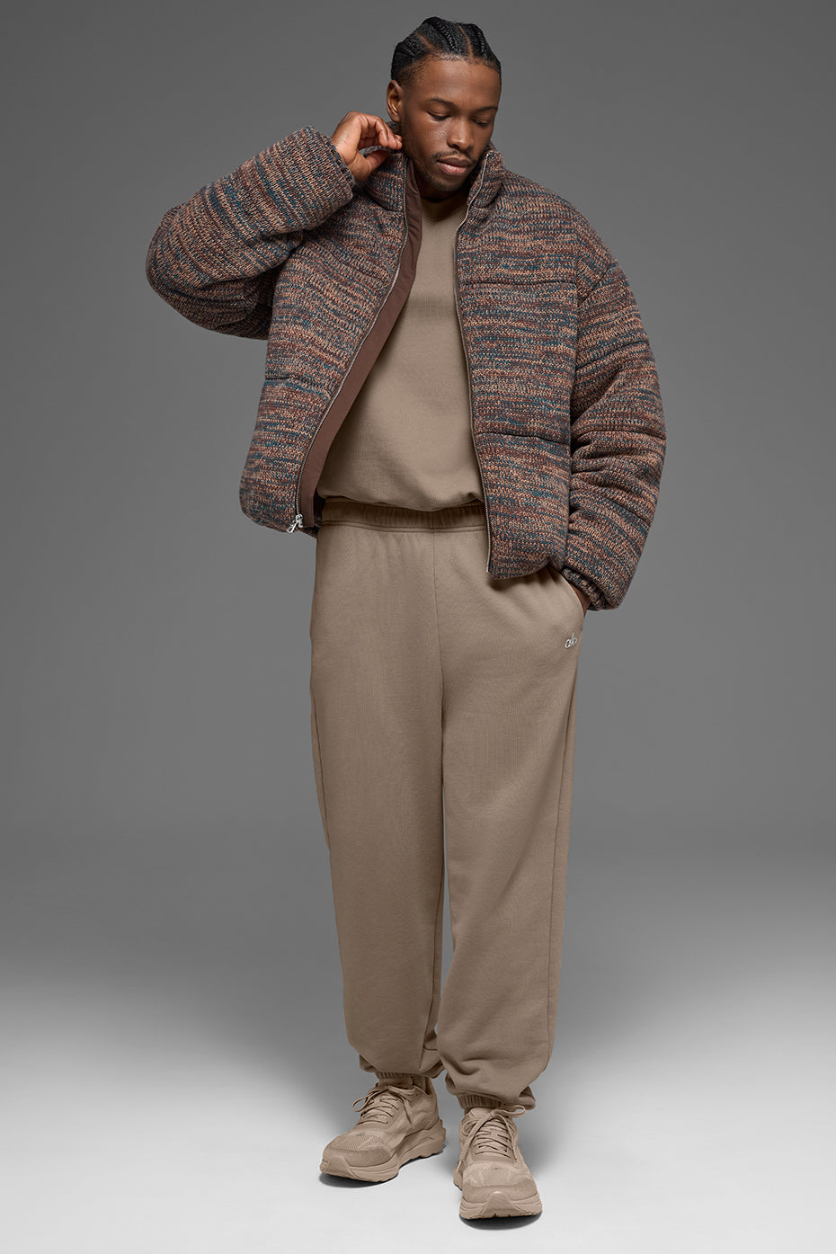 Stage Sweater Puffer - Brown Multi--4