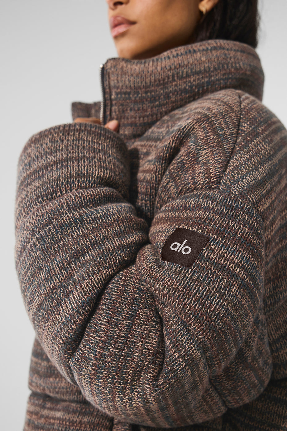 Stage Sweater Puffer - Brown Multi--2