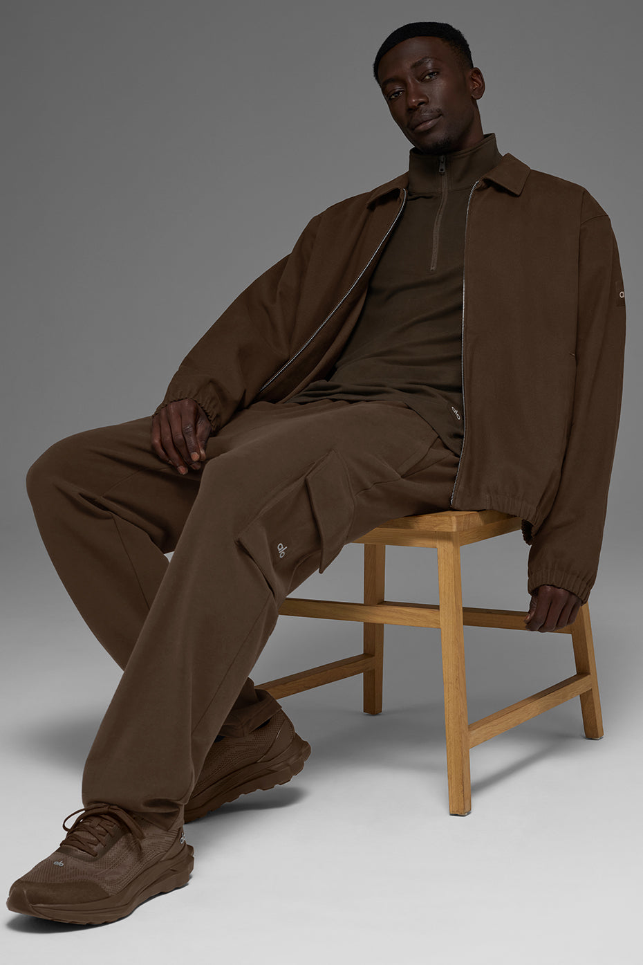 Cotton Canvas Coaches Jacket - Espresso--4