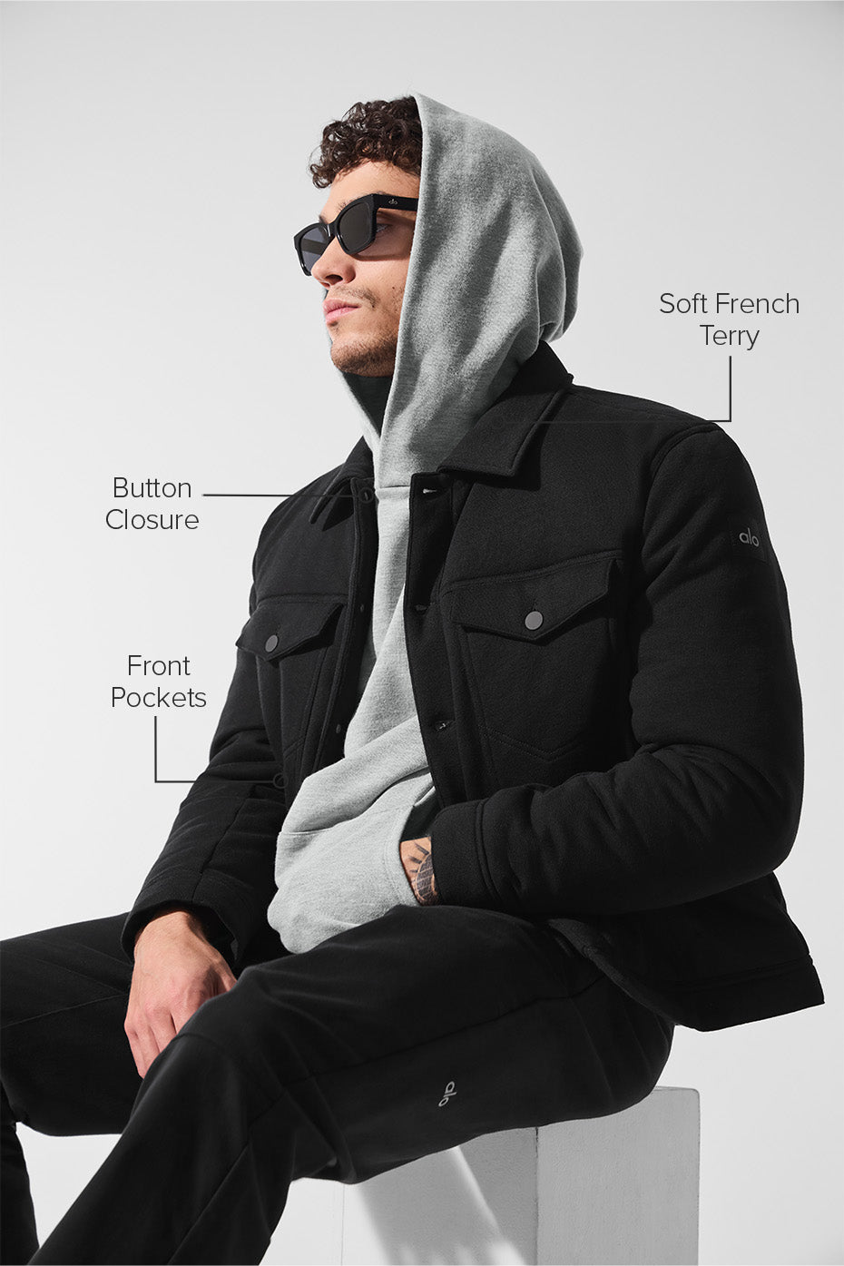 Ease Trucker Jacket - Black--1