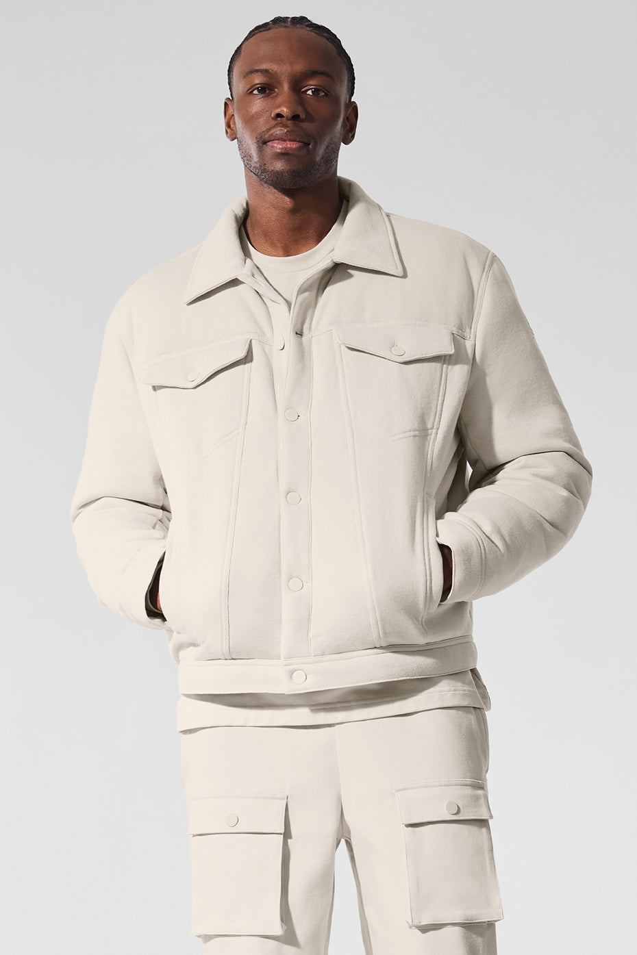 Ease Trucker Jacket - Bone--3