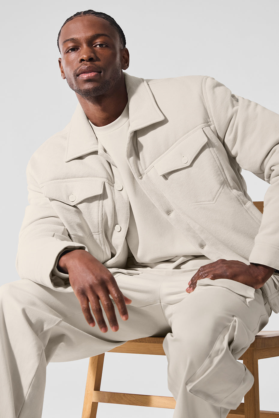Ease Trucker Jacket - Bone--0