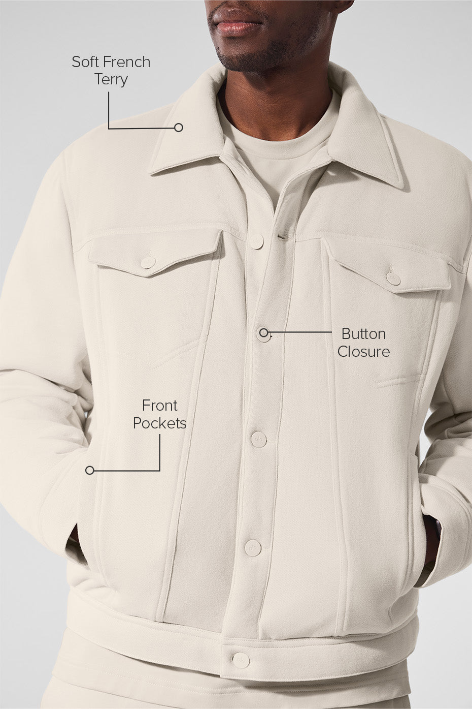 Ease Trucker Jacket - Bone--1