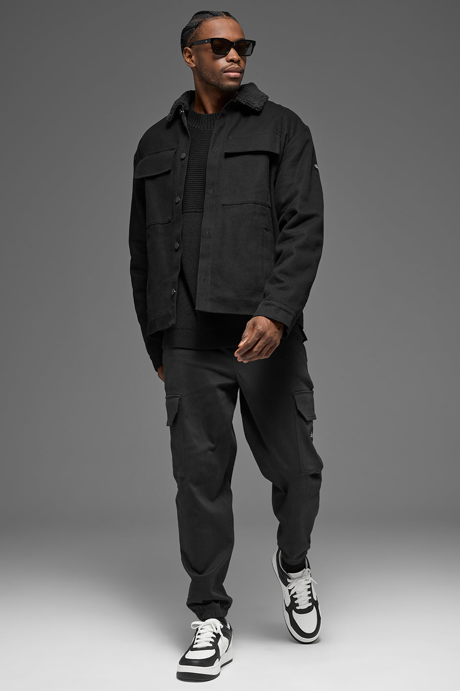 Canvas Utility Shacket - Black--5