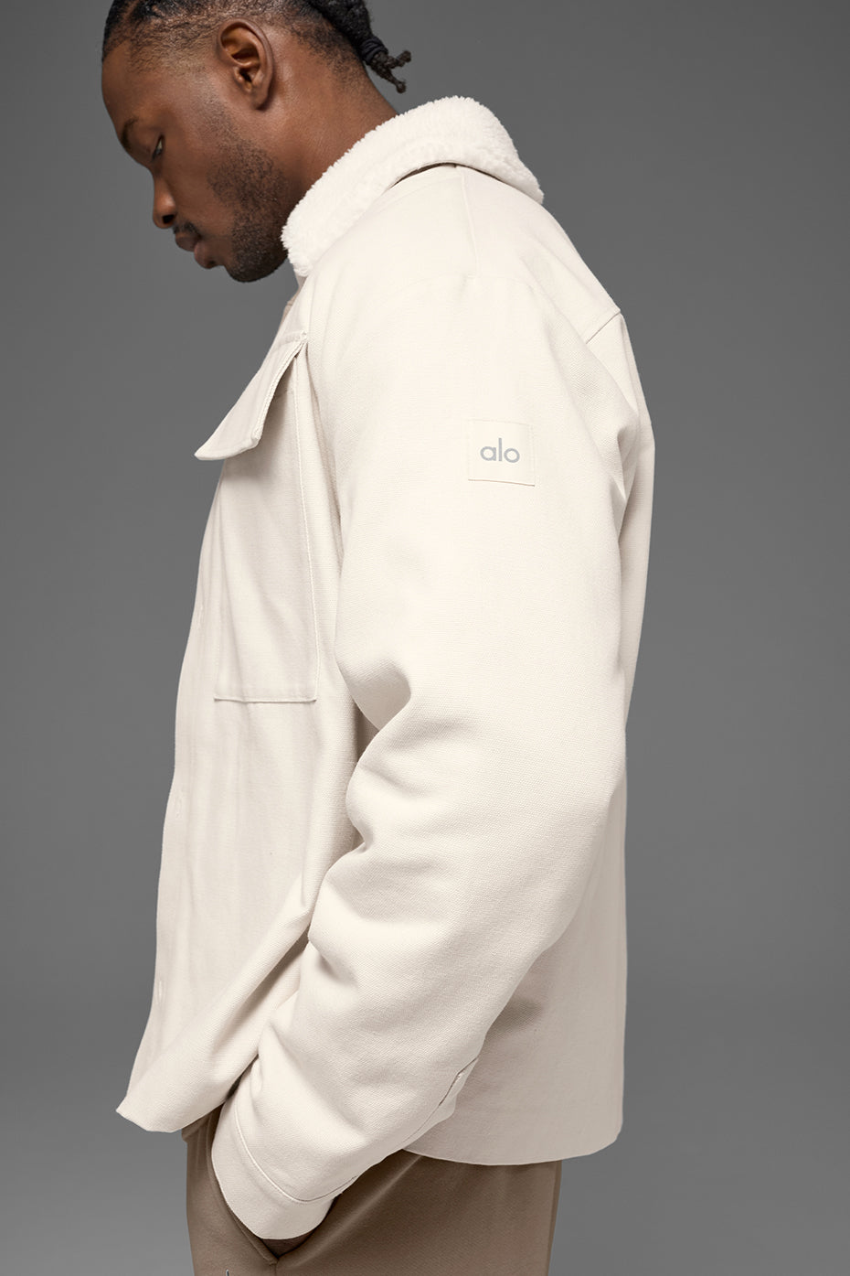 Canvas Utility Shacket - Bone--2