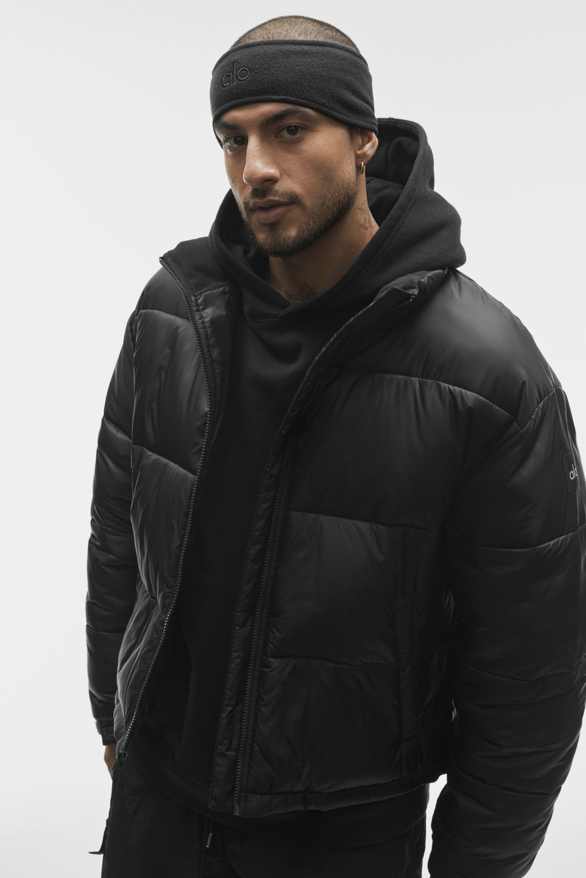 Cold Front Puffer Jacket - Black--4