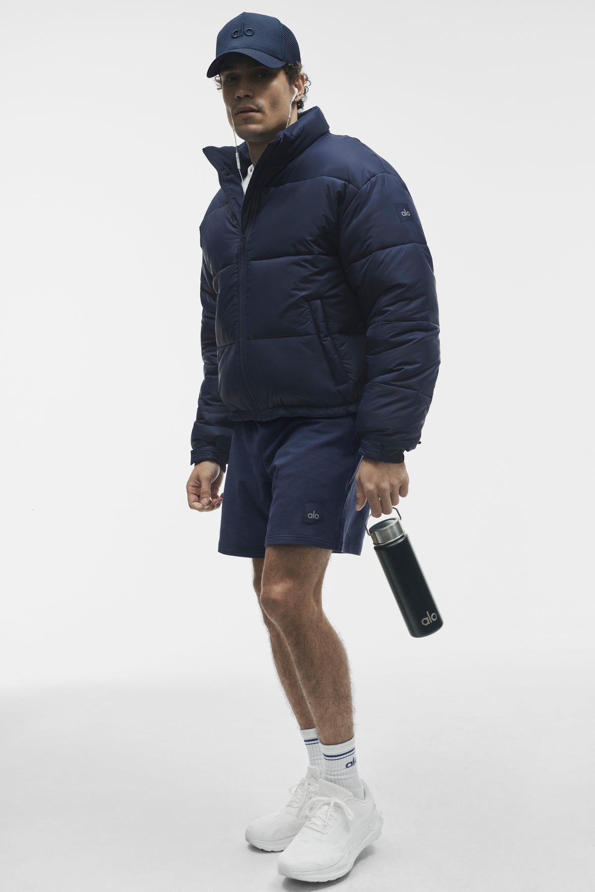 Cold Front Puffer Jacket - Navy--4