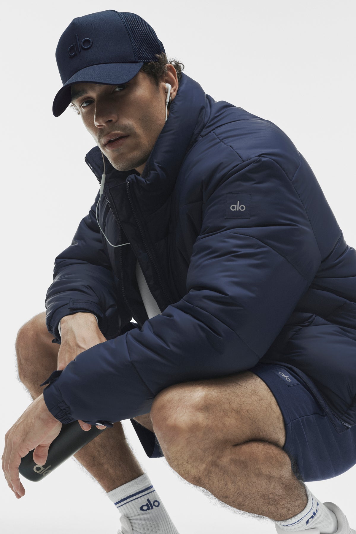 Cold Front Puffer Jacket - Navy--3
