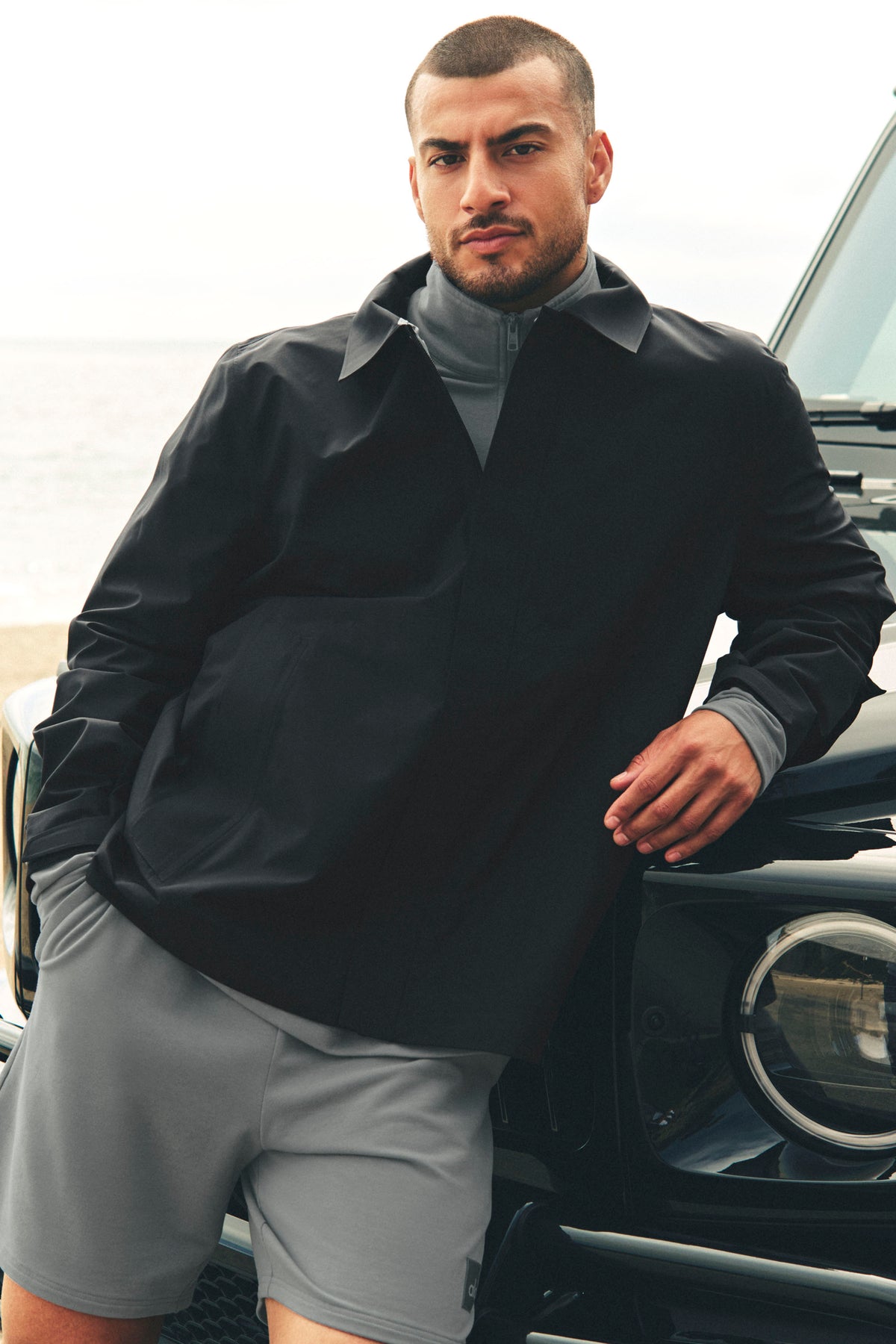 Alpha Shell Overshirt - Black--0