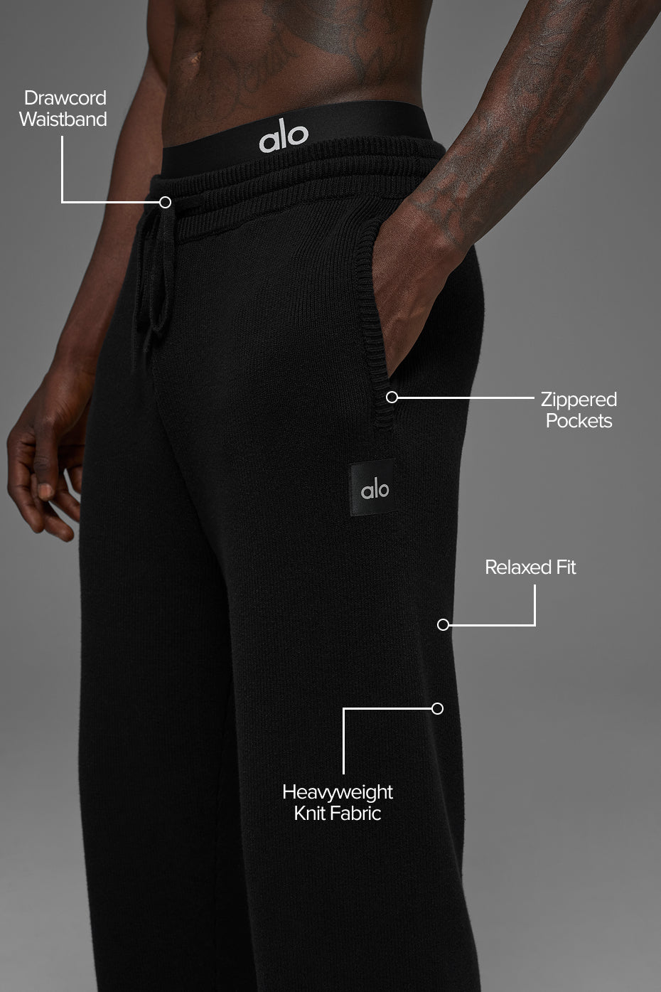 Scholar Straight Leg Sweatpant - Black--1