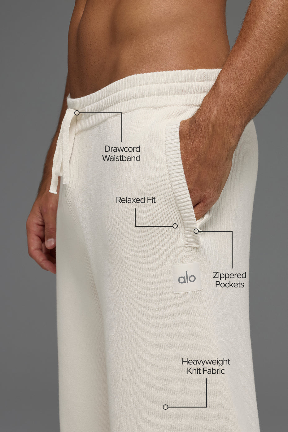 Scholar Straight Leg Sweatpant - Ivory--1