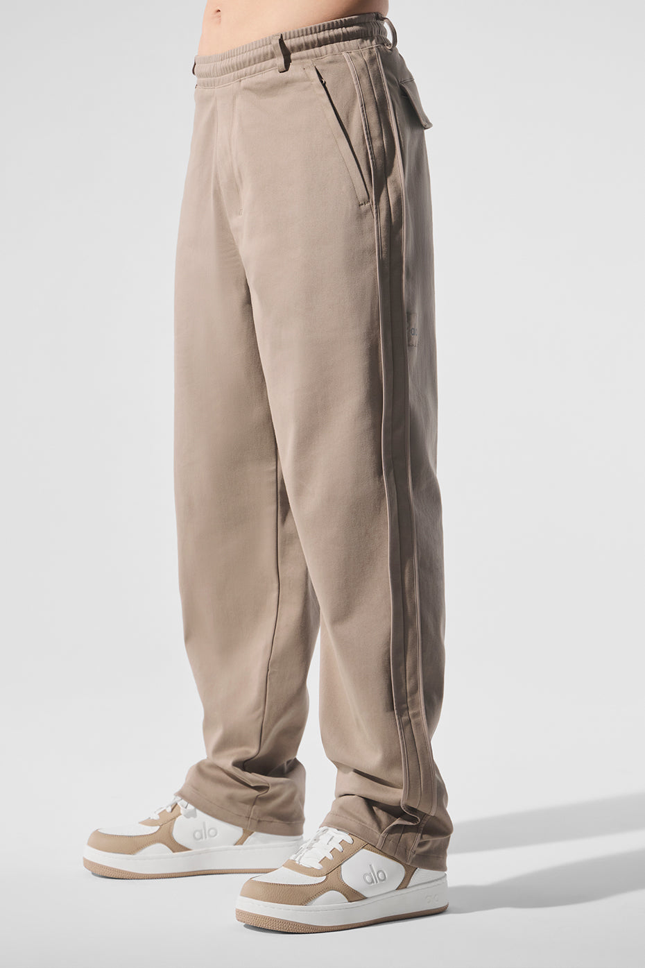 Edition Sueded Straight Leg Pant - Gravel--2