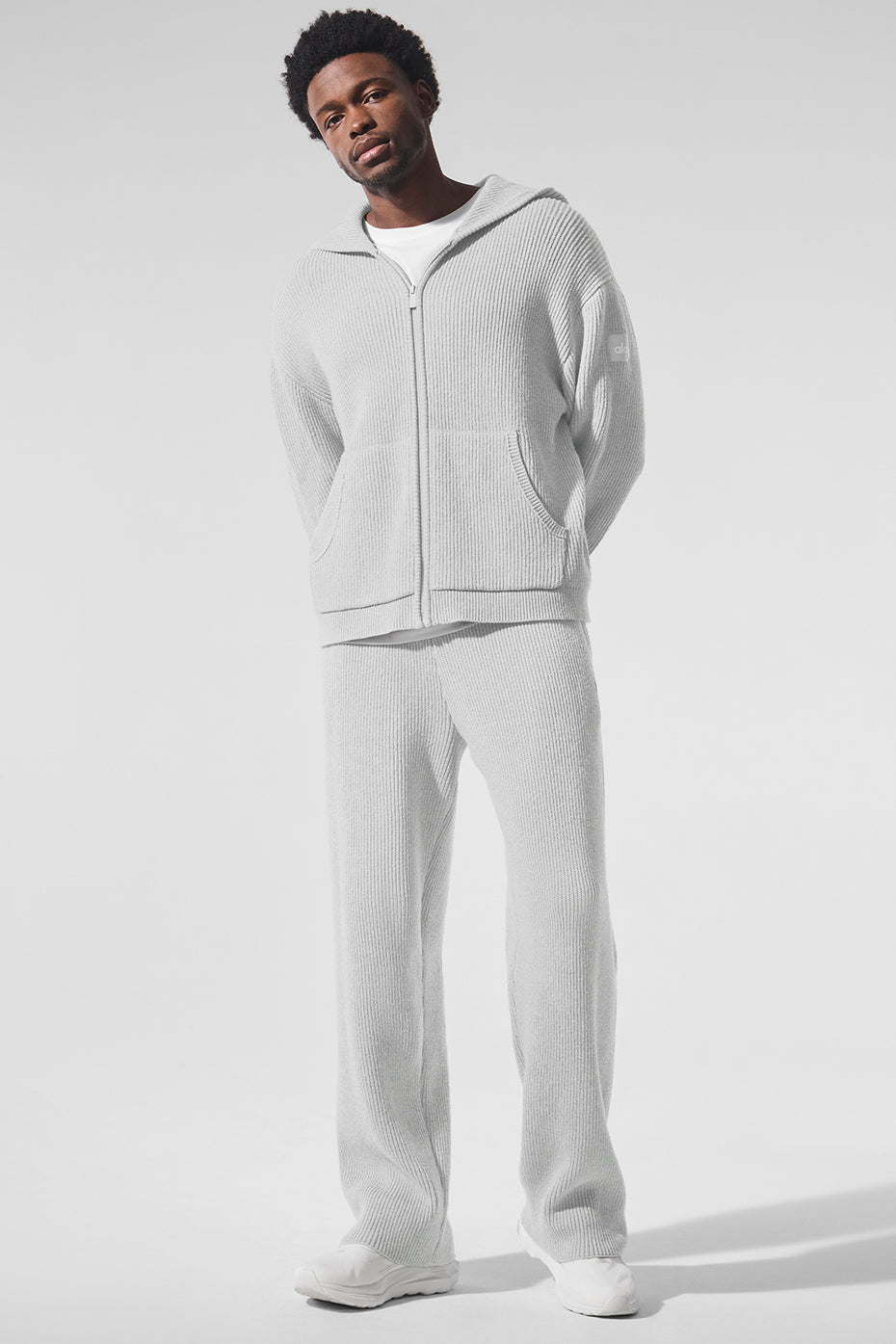 Domain Rib Knit Sweatpant - Athletic Heather Grey--4