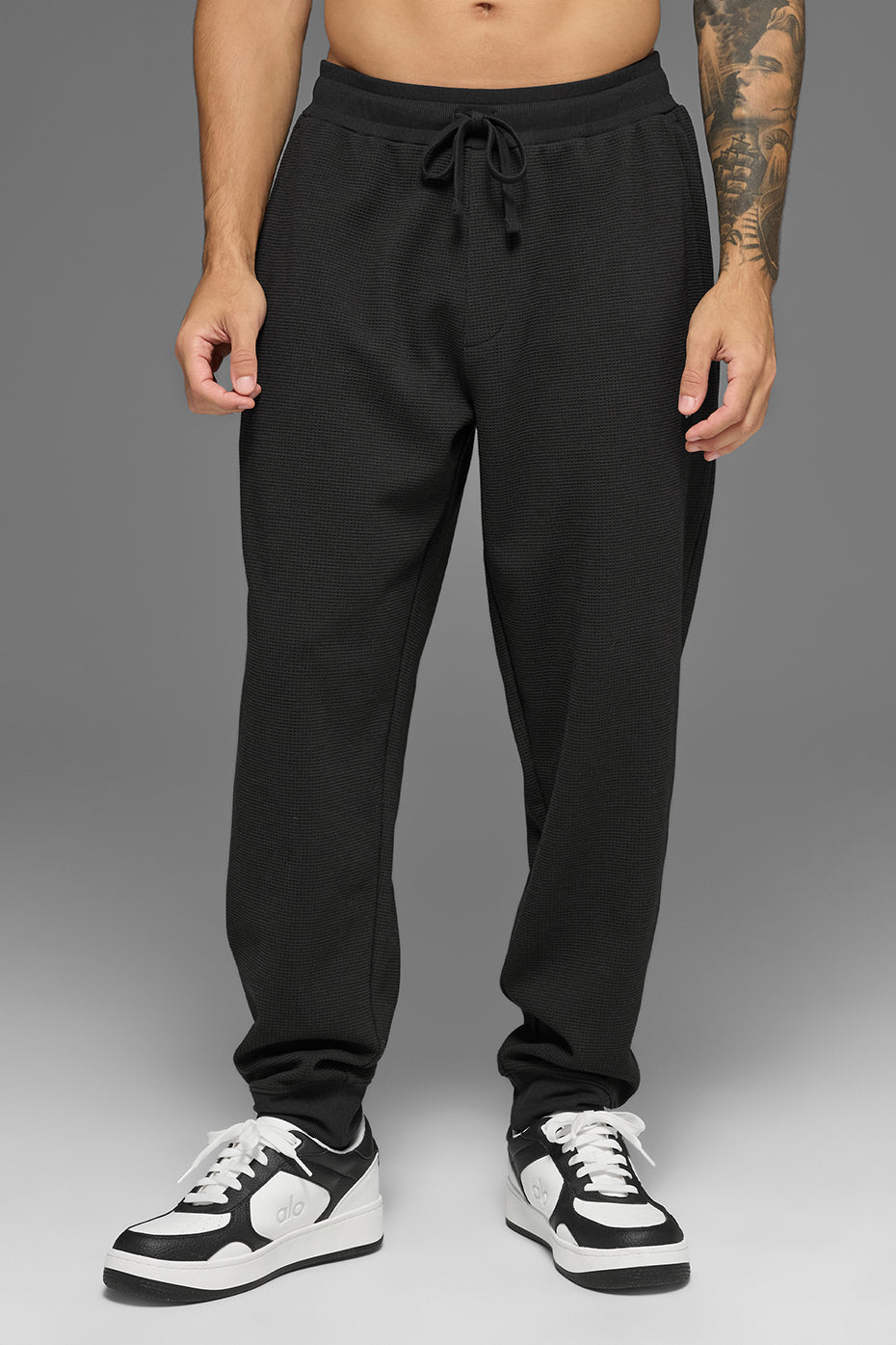Waffle Lounge Jogger - Black--0