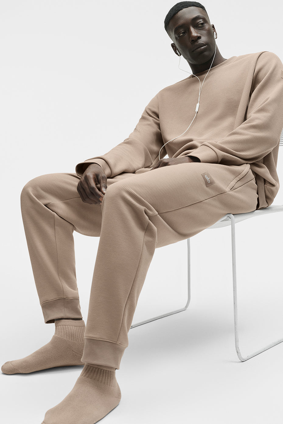 Waffle Lounge Jogger - Gravel--3