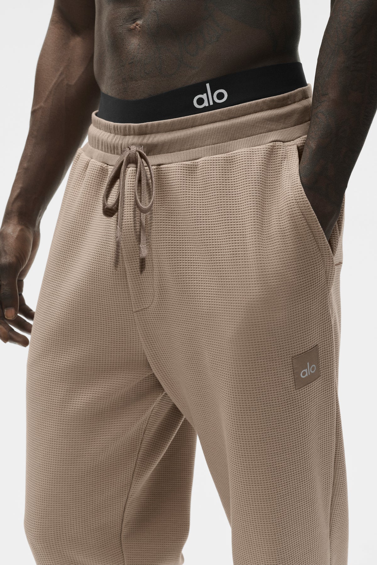 Waffle Lounge Jogger - Gravel--2