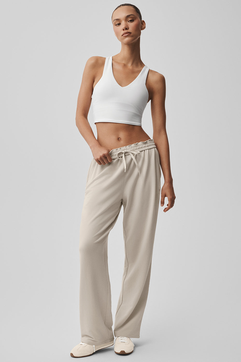 Double Take Straight Leg Pant - Bone--0
