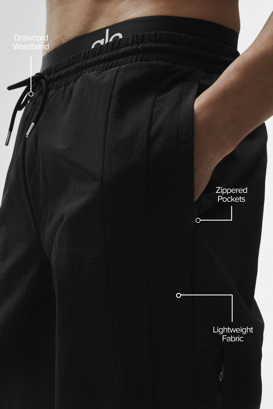 Takeaway Track Straight Leg Pant - Black--1