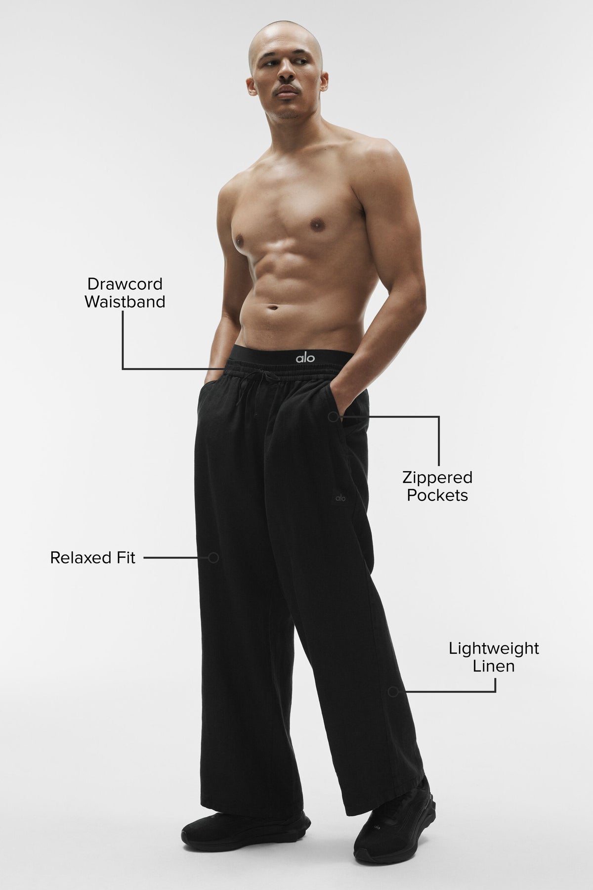 Linen Days Straight Leg Pant - Black--1