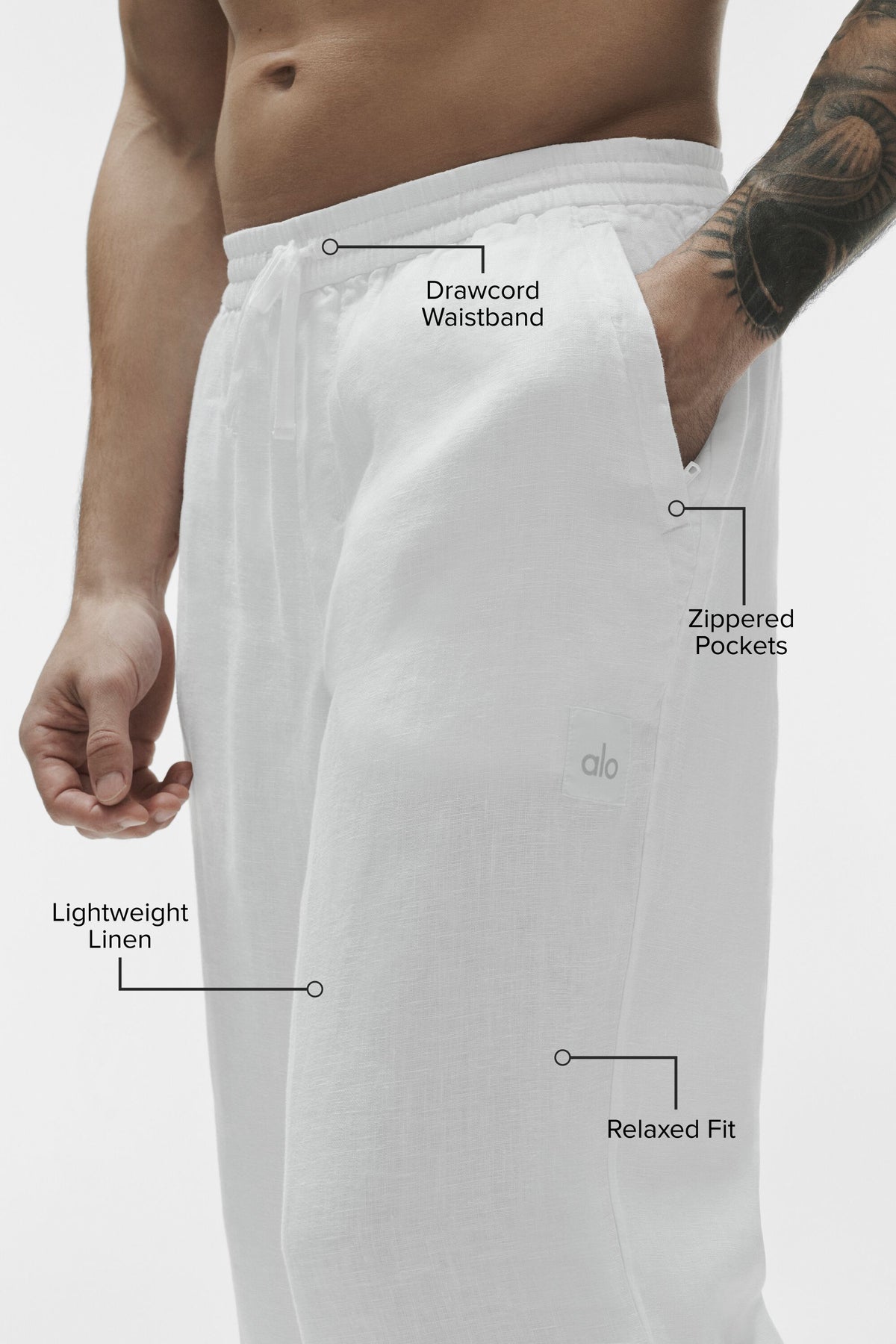 Linen Days Straight Leg Pant - White--1