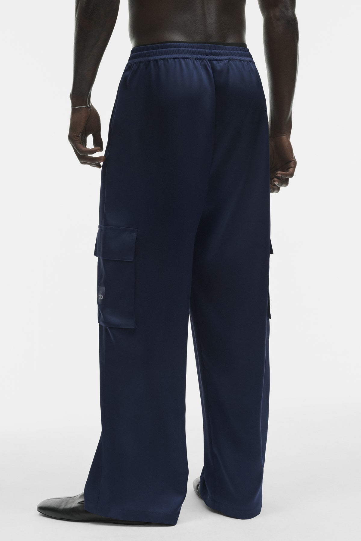 Satin Horizon Straight Leg Cargo Pant - Navy--2