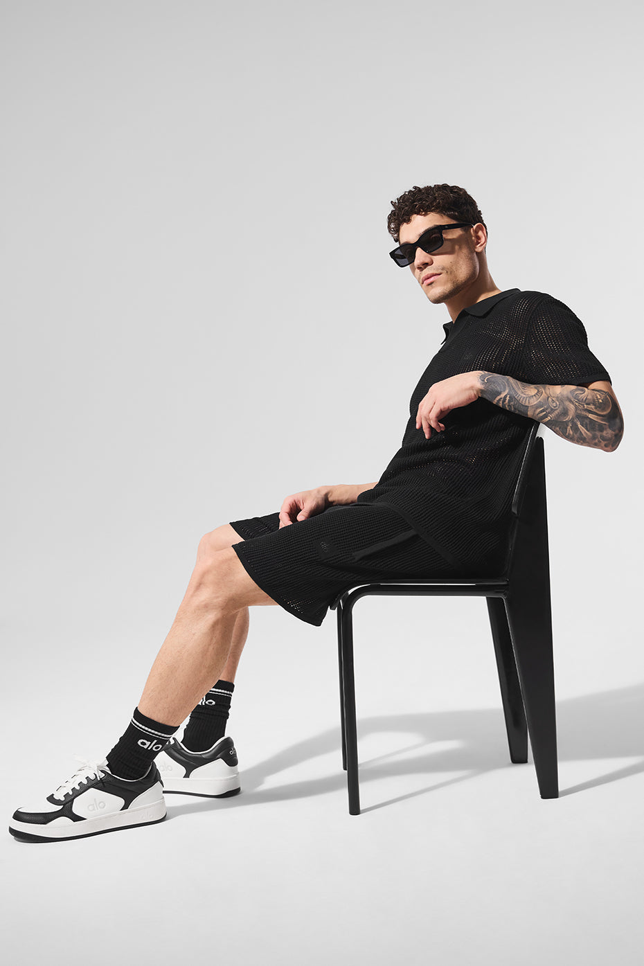 Open-Knit Short - Black--4