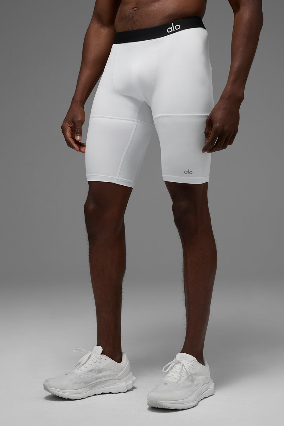 9" Flight Compression Short - White--0