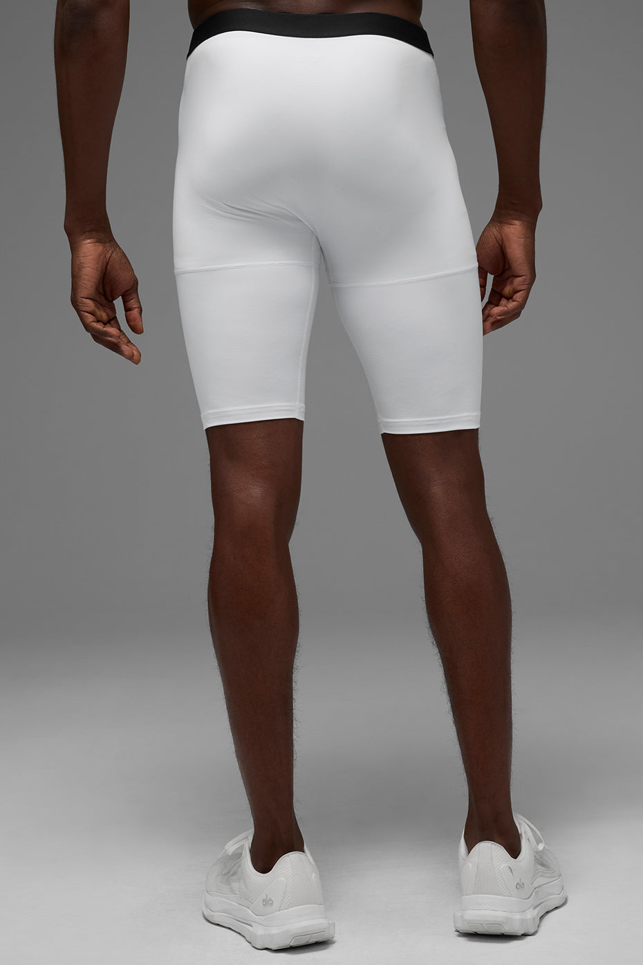 9" Flight Compression Short - White--2