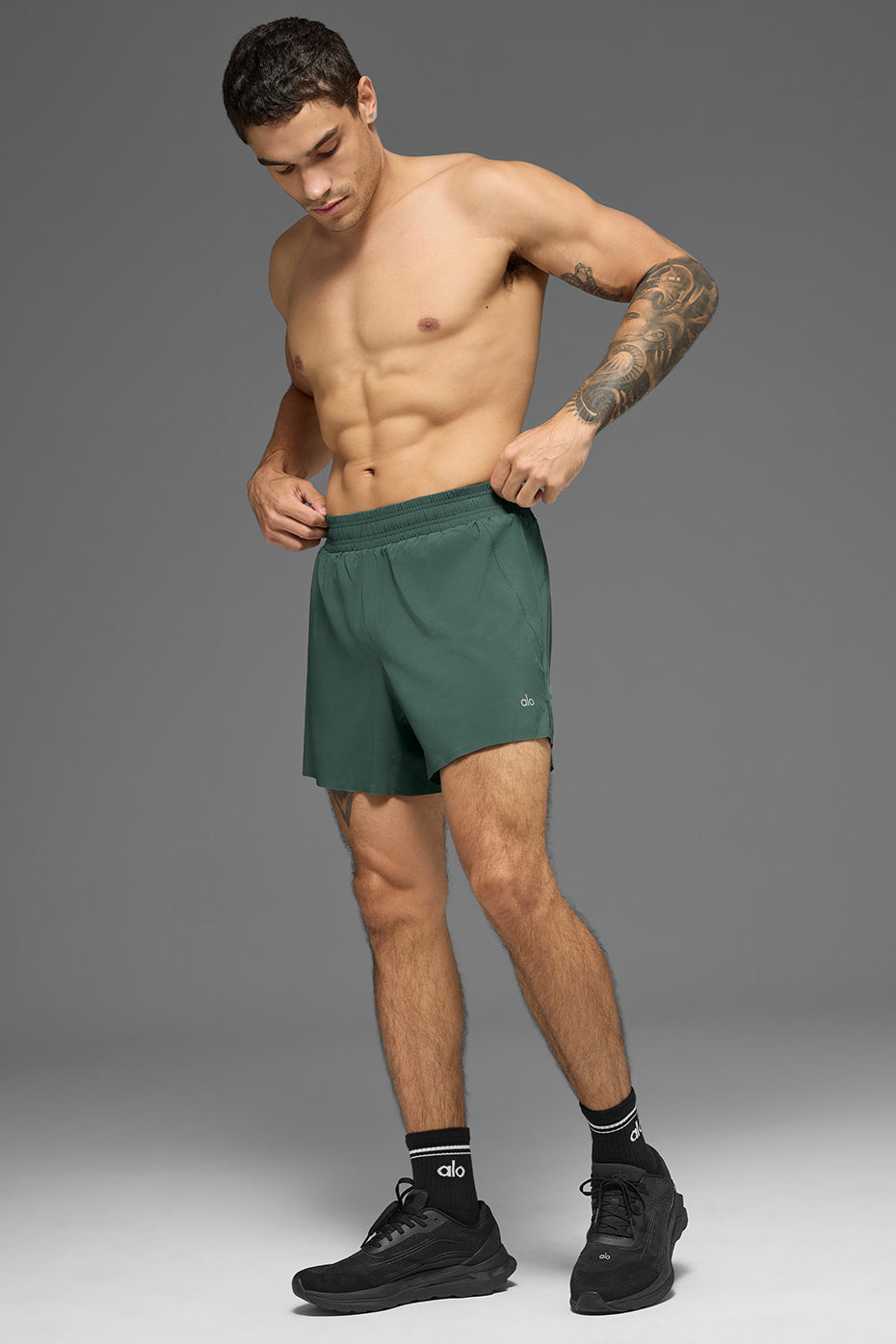 5" Adapt Running Short - Clover Green--4