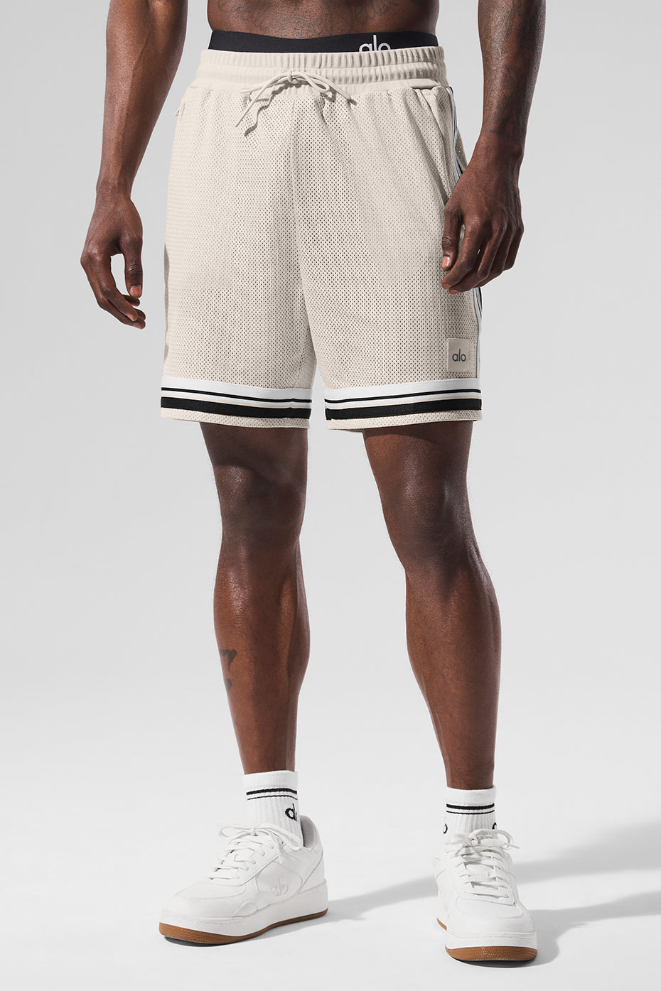 7" Key Mesh Basketball Short - Bone--0