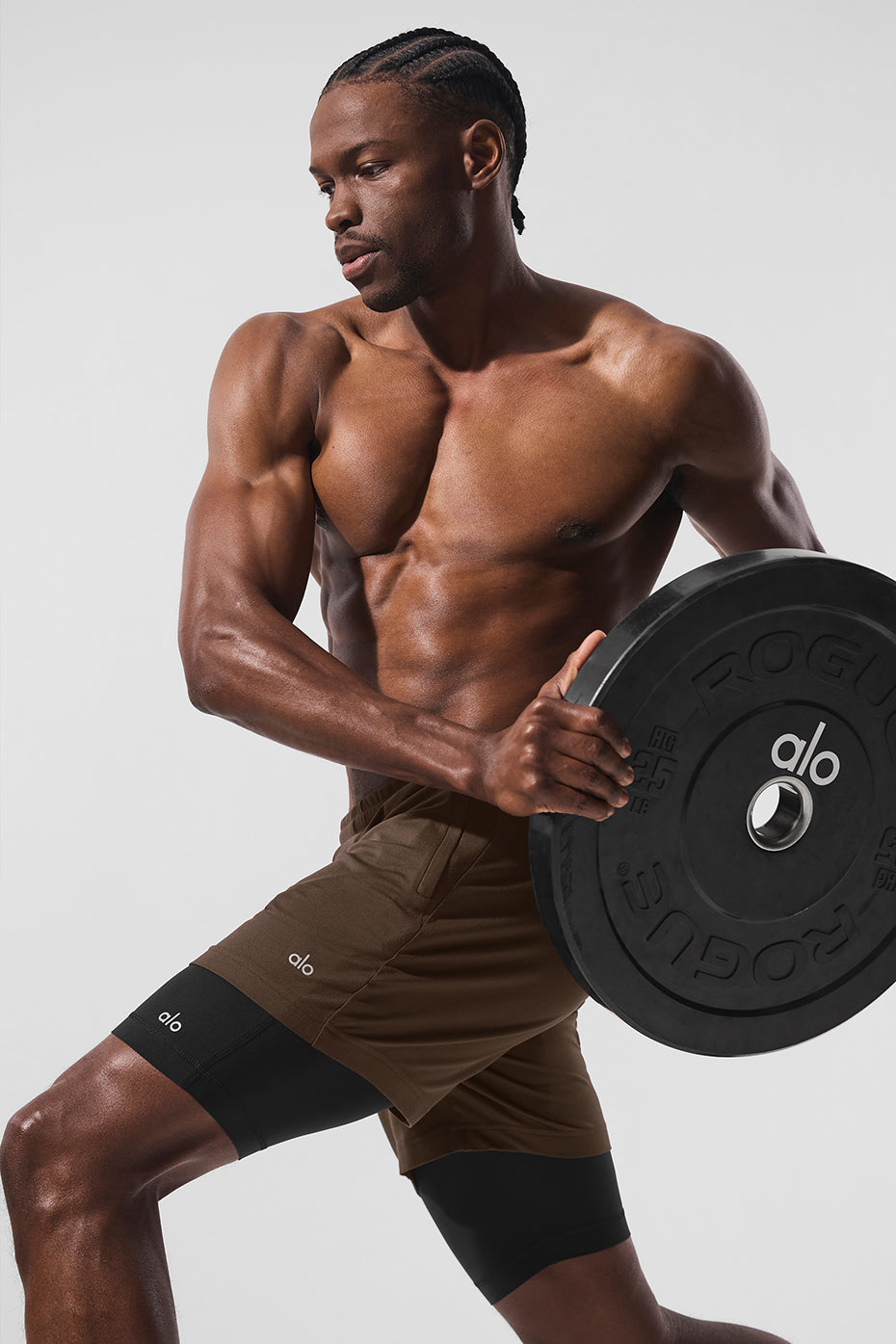 Conquer React 2-In-1 Performance Short - Espresso/Black--4