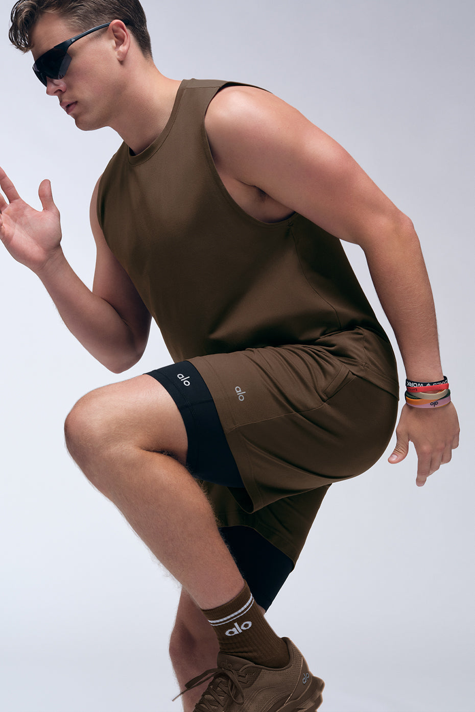 Conquer React 2-In-1 Performance Short - Espresso/Black--0