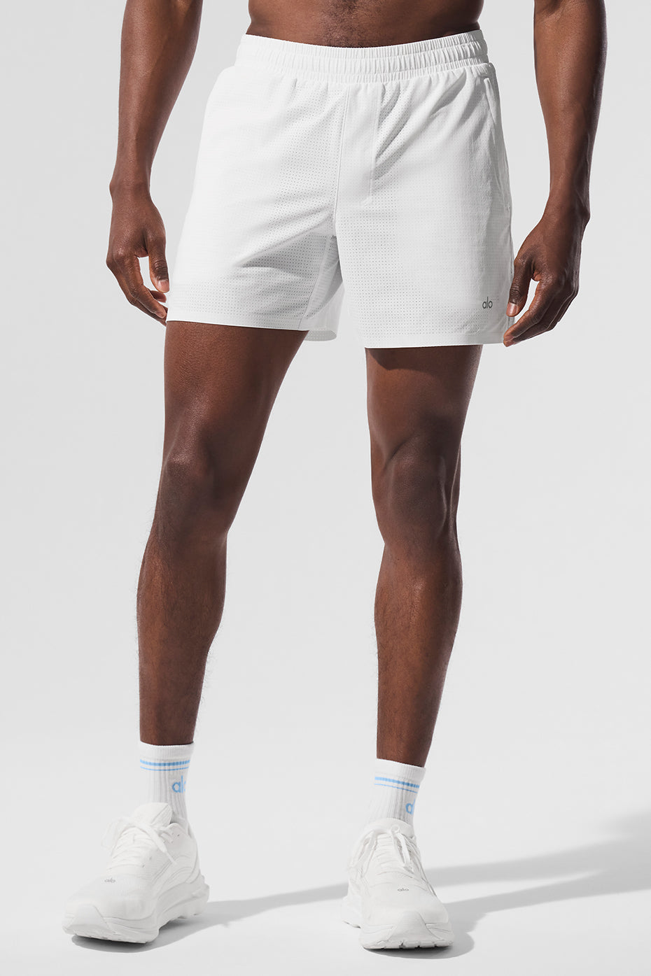 5" Traction Running Short - White--2